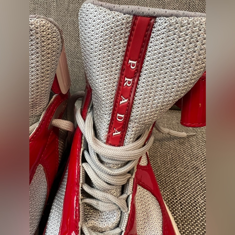 Prada America’s Cup high-top sneakers - Men size 7.5-8 - Picture 2 of 7
